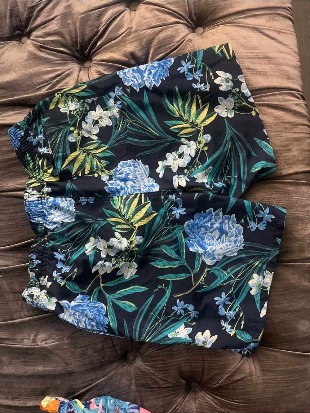 Navy Teen Boys Swim Trunks